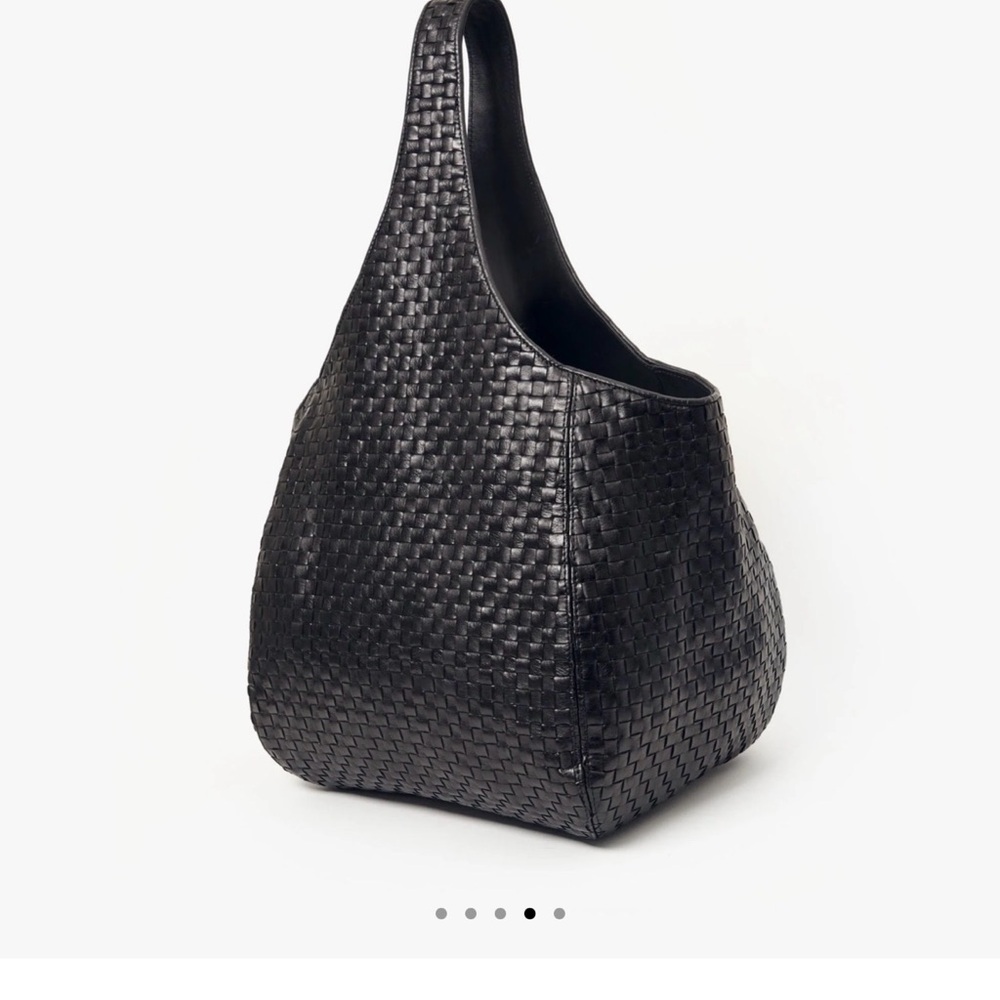 Clare V. Black Woven Leather Shoulder Bag - Picture 5 of 8